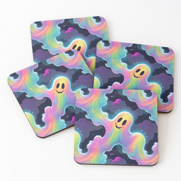 Item preview, Cute, Happy, Colourful Ghost. Repeating Allover Print designed and sold by Image-Caption.