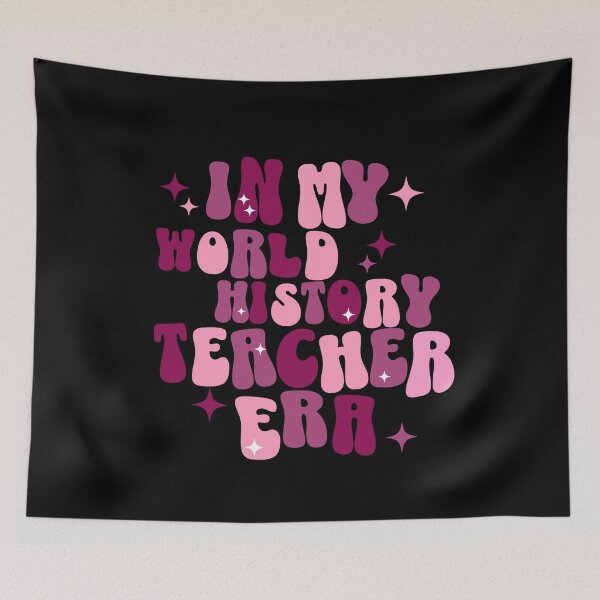 Item preview, World History Teacher | In my World History Teacher Era | Funny Teacher | Retro | Groovy Pink | Social Studies designed and sold by ShoniwDesigns.