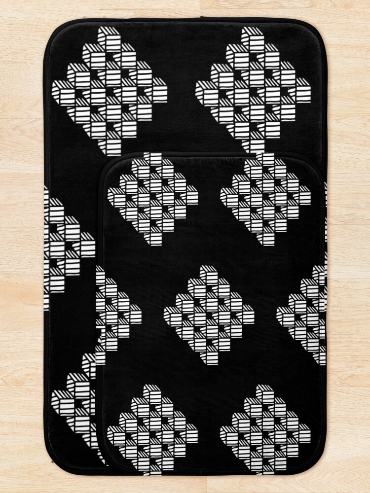 Thumbnail 5 of 6, Bath Mat, Creative cubes designed and sold by Creavision.