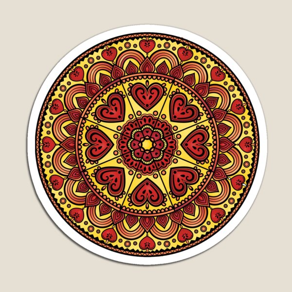 Mandala _ HEARTS Magnet