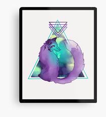 Neon Fox Metallbild