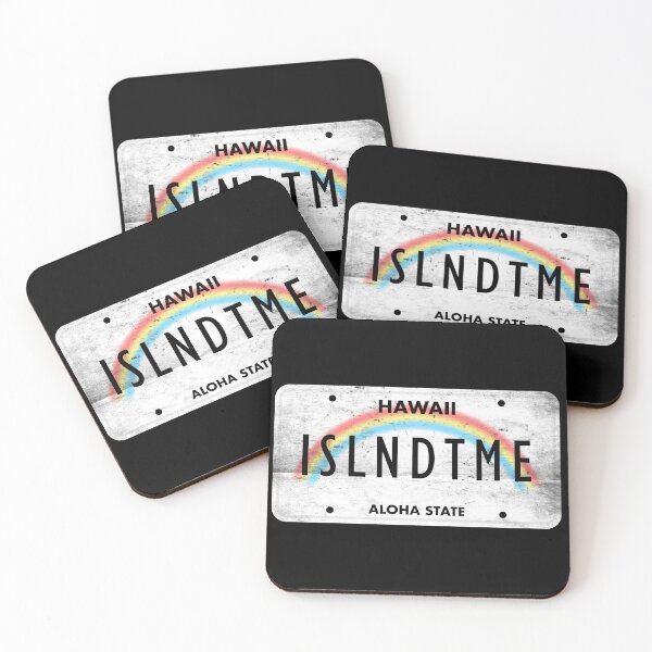 Item preview, Island Time Hawaii Vanity License Plate Aloha State Rainbow designed and sold by ecresale.