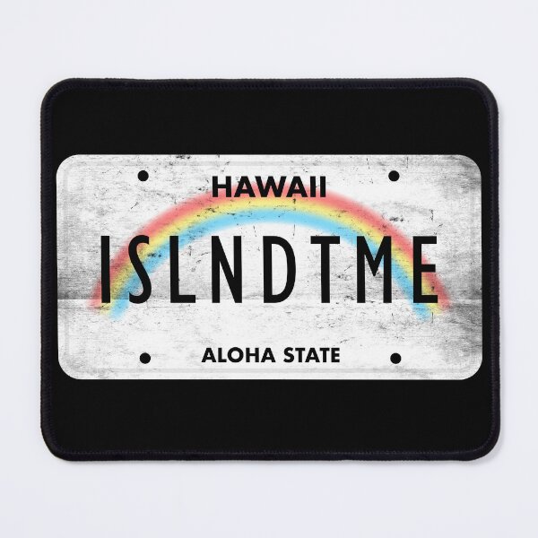 Item preview, Island Time Hawaii Vanity License Plate Aloha State Rainbow designed and sold by ecresale.