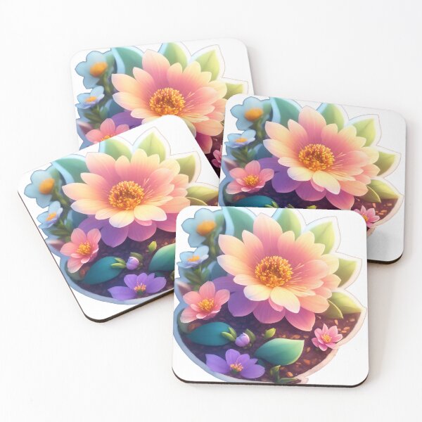 Item preview, Enchanting Fantasy Flower Sticker: 3D Vector Art and Cinematic Charm (60) designed and sold by WASjourney.