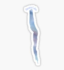 Seneca Lake Watercolor Outline Sticker