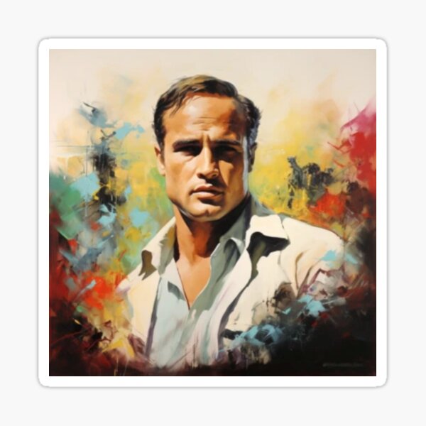 Aperçu de l'œuvre Marlon Brando Portrait - Aquarelle - Art numérique créée et vendue par SeraphimDesigns.