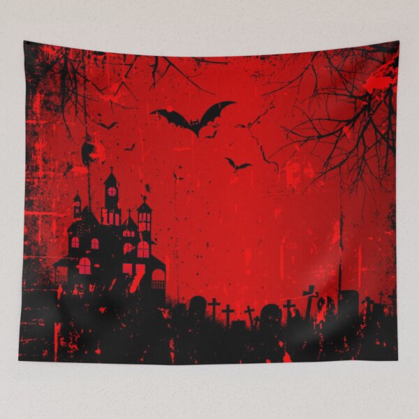 Item preview, Red Halloween Horror House designed and sold by TheFullFantasy.