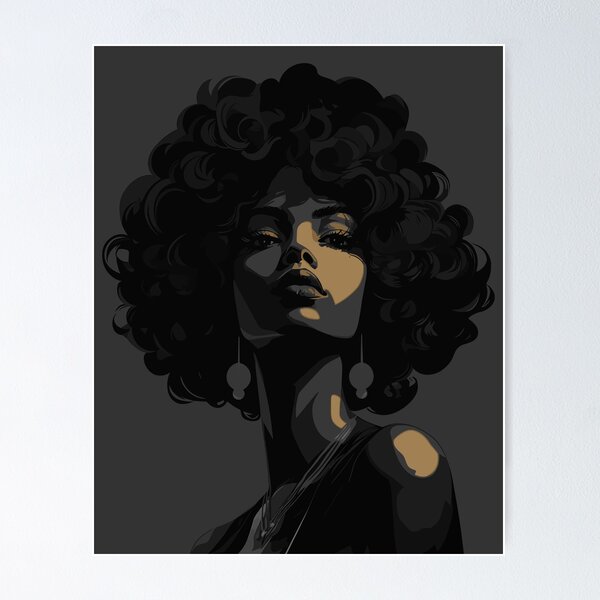 Item preview, Black Woman Vintage Elegance, Artwork Nº 45T designed and sold by Bauani.