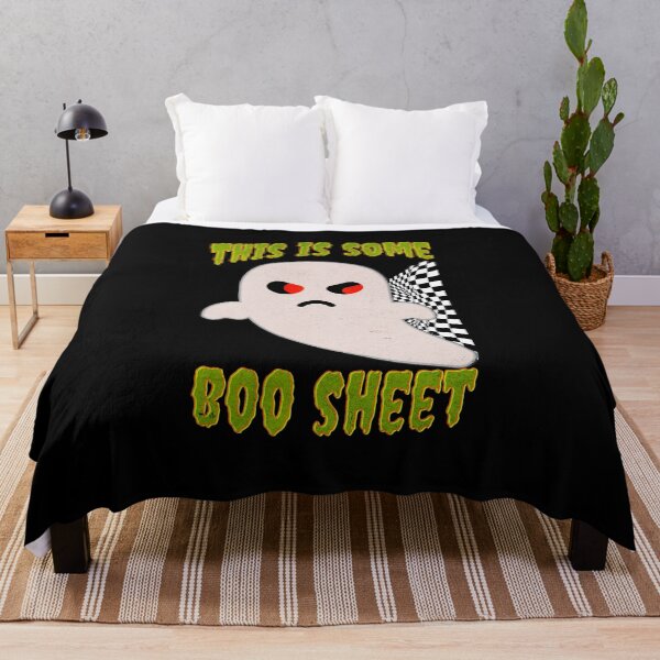 Item preview, This Is Some Boo Sheet Funny Halloween Ghost Scary Checkered Flag Racing Ghost Vibes designed and sold by CarantinedChaos.