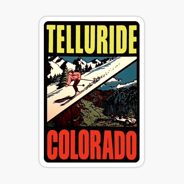 Item preview, Telluride Colorado Ski Vintage Travel Decal designed and sold by hilda74.