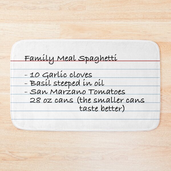Item preview, Family Meal Spaghetti recipe - The Bear designed and sold by designair.