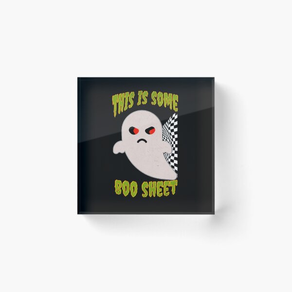 Item preview, This Is Some Boo Sheet Funny Halloween Ghost Scary Checkered Flag Racing Ghost Vibes  designed and sold by CarantinedChaos.
