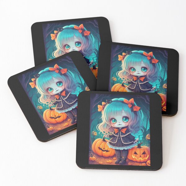 Item preview, Holloween girl in a cute dress white hair   designed and sold by Gigglyvibes.
