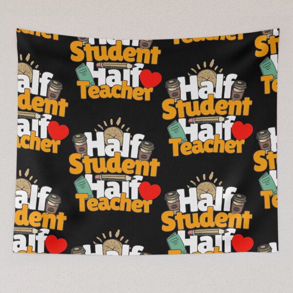 Item preview, half student half teacher, learn teach mindset designed and sold by Growthmind7.