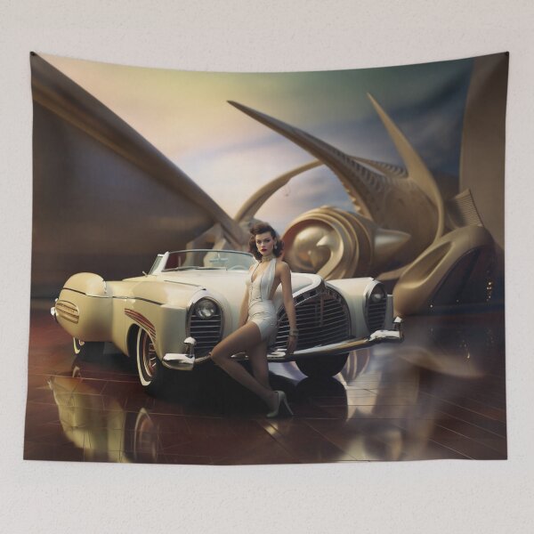 Item preview, 50s pin up retro futuristic car designed and sold by djhypnotixx.