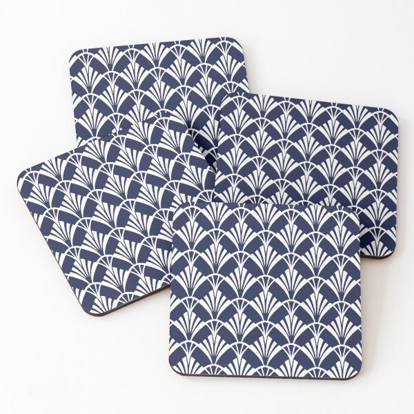 Item preview, Blue Art Deco designed and sold by NeonBirchWorks.