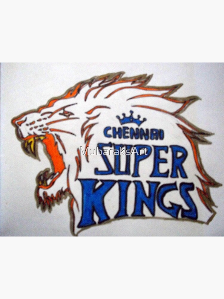 Chennai Super Kings- Handmade Wooden Color Crest – Pop Art India