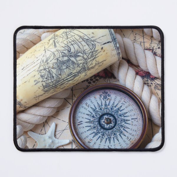 Item preview, Scrimshaw Ship And Compass designed and sold by Garry Gay.