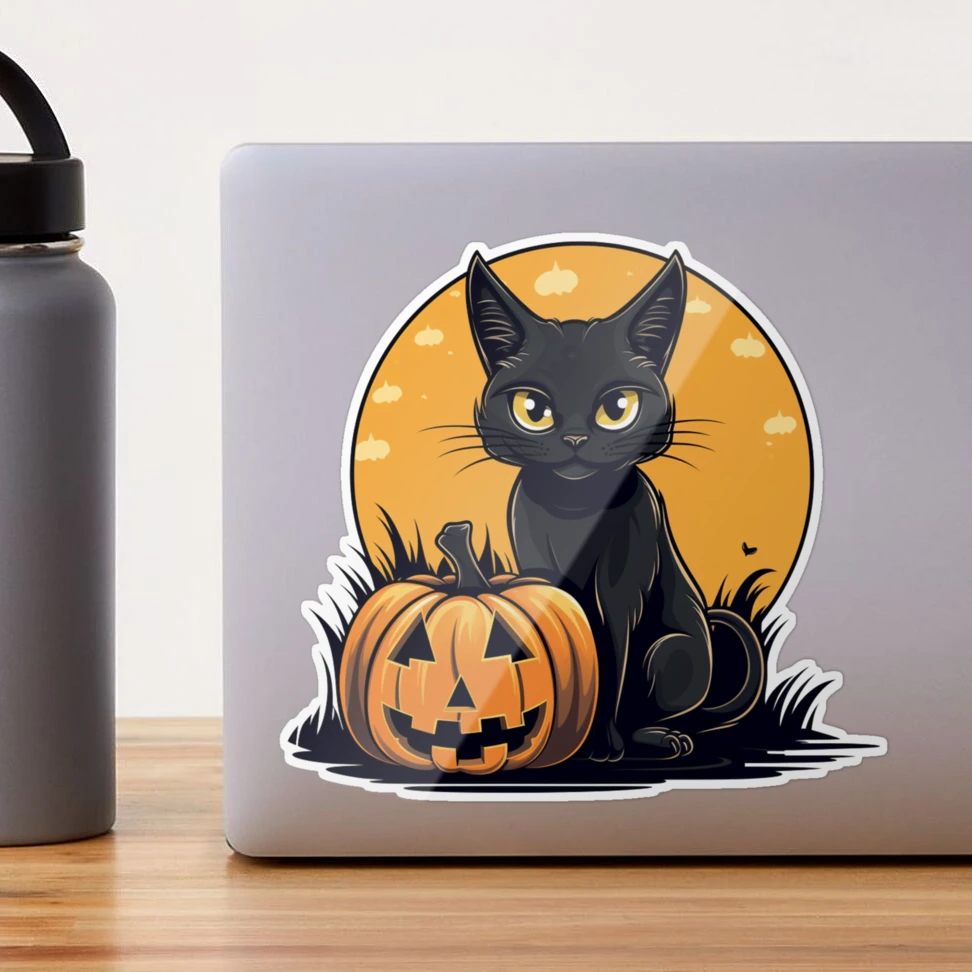 Halloween Cat Sticker for iOS & Android