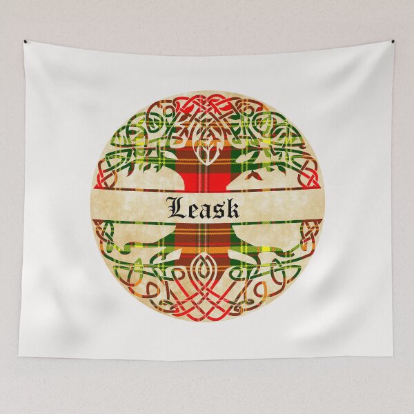 Item preview, Leask Tree of Life Clan Scottish Surname tartan designed and sold by BagTown Clans.