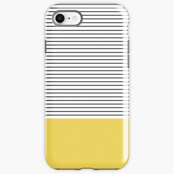 Minimal Stripes and chartreuse iPhone Tough Case