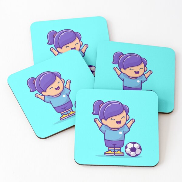 Item preview, Goal Scorer: Soccer Girl Cartoon Vector Icon Illustration designed and sold by hjian8219.