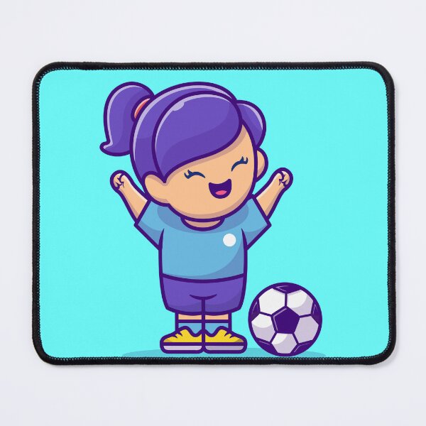 Item preview, Goal Scorer: Soccer Girl Cartoon Vector Icon Illustration designed and sold by hjian8219.