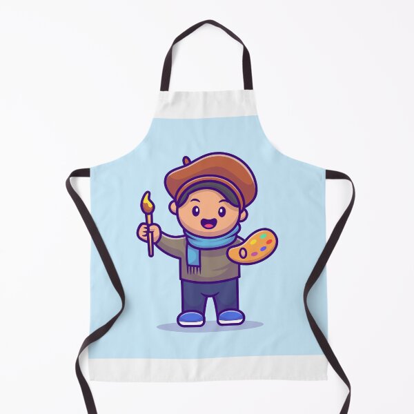 Item preview, Creative Brushstrokes: Male Artist Painter Cartoon Illustration designed and sold by hjian8219.