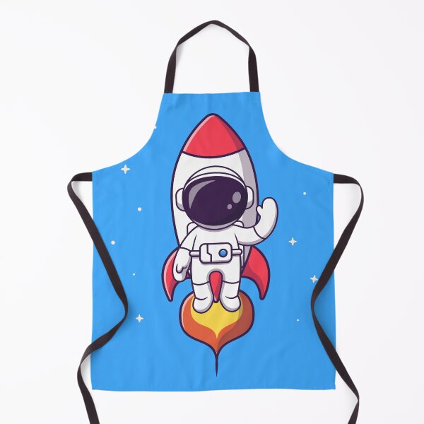 Item preview, "Cosmic Journey: Cute Astronaut Flying with Rocket in Space Cartoon Vector Icon Illustration designed and sold by hjian8219.