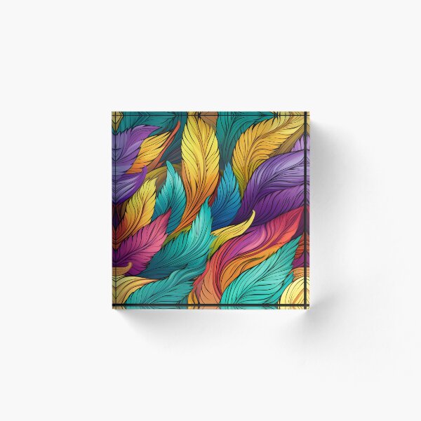 Item preview, Colorful Feathers Pattern 1 designed and sold by SeeFutureDreams.