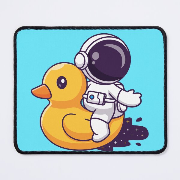 Item preview, Astro-Pool Fun: Cute Astronaut Playing with Duck Balloon in Space Pool Cartoon Vector Icon Illustration" designed and sold by hjian8219.