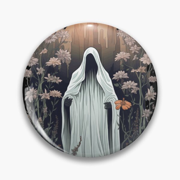 Item preview, Ghost In The Forest Floral Ghost Gothic  designed and sold by ArtFromBeyond.