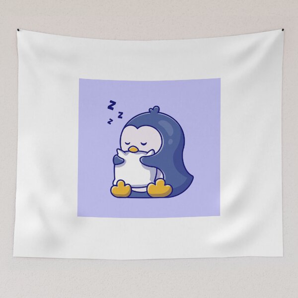 Item preview, Cozy Naptime: Cute Penguin Sleeping with Pillow Cartoon designed and sold by hjian8219.