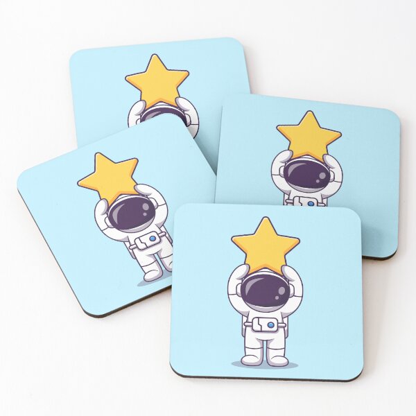 Item preview, Stellar Ascent: Cute Astronaut Lifting Star Cartoon Vector Icon Illustration designed and sold by hjian8219.
