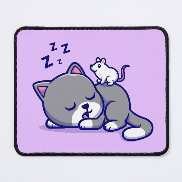 Item preview, Purrfect Naptime: Cute Cat Sleeping with Mouse Cartoon Vector Icon Illustration designed and sold by hjian8219.