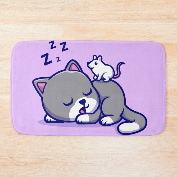 Item preview, Purrfect Naptime: Cute Cat Sleeping with Mouse Cartoon Vector Icon Illustration designed and sold by hjian8219.