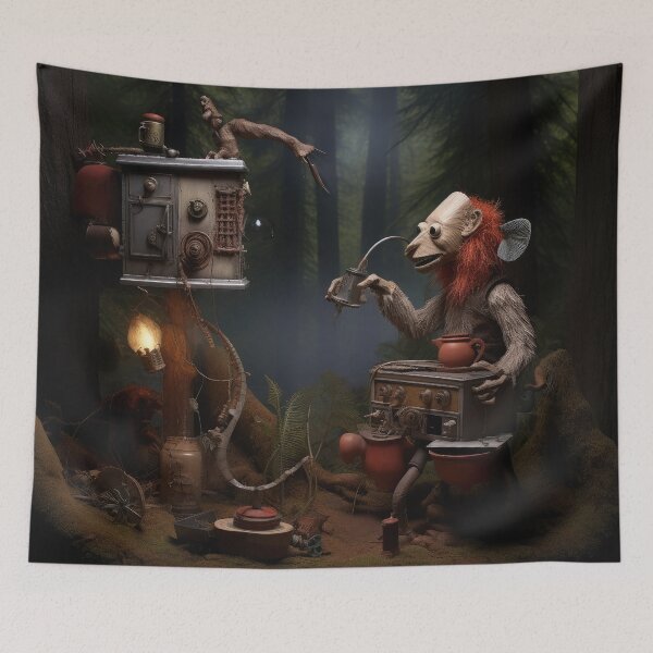 Item preview, Hillbilly Moonshiner in Forest w Still designed and sold by Peter LOPEZ.