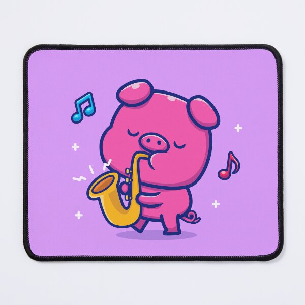 Item preview, Swine Serenade: Cute Pig Playing Saxophone designed and sold by hjian8219.