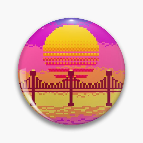 Item preview, Sunset Pixel Bridge Colorful designed and sold by hazemm7.