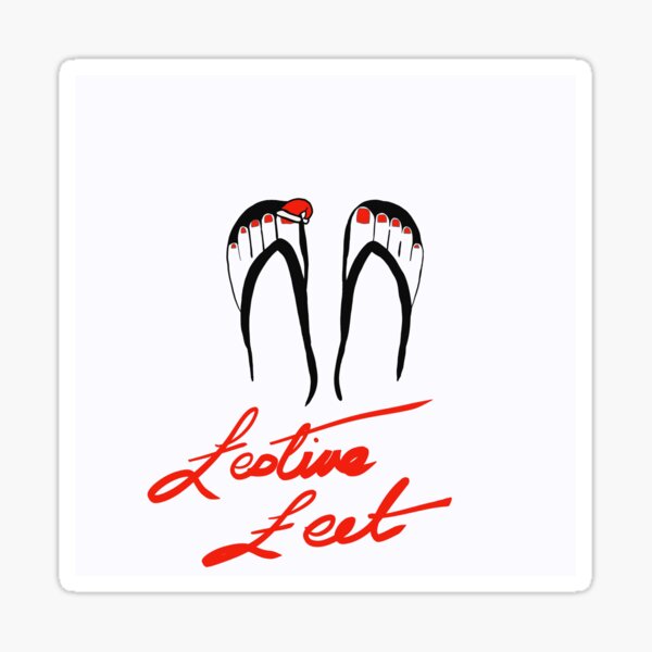 Festive Feet Red Polish Sticker