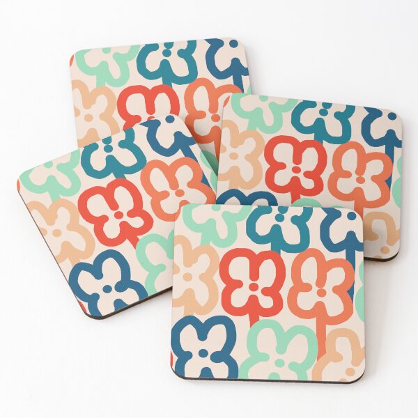 Item preview, Bold Modern Abstract Flowers in Retro Colors designed and sold by Deutschic.