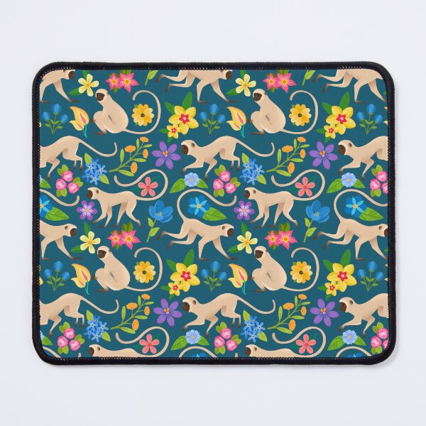 Item preview, Floral monkey pattern designed and sold by KCAbdelnour.