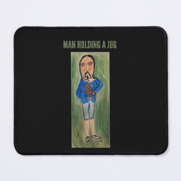 Item preview, man holding a jug funny oil painting designed and sold by Wiwis1.