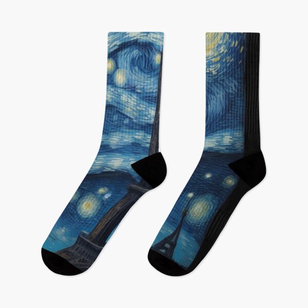 Item preview, Starry Night in Paris Post Impressionism Van gogh Inspired Art designed and sold by Vangoholic.