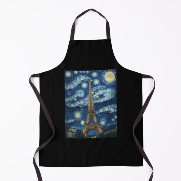 Aperçu de l'œuvre Starry Night in Paris Post Impressionism Van Gogh Inspired Art créée et vendue par Vangoholic.