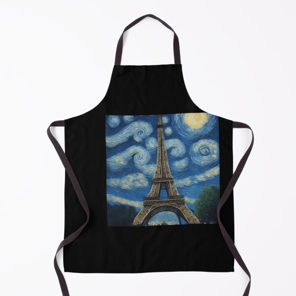 Aperçu de l'œuvre Starry Night in Paris Post Impressionism Van Gogh Inspired Art créée et vendue par Vangoholic.