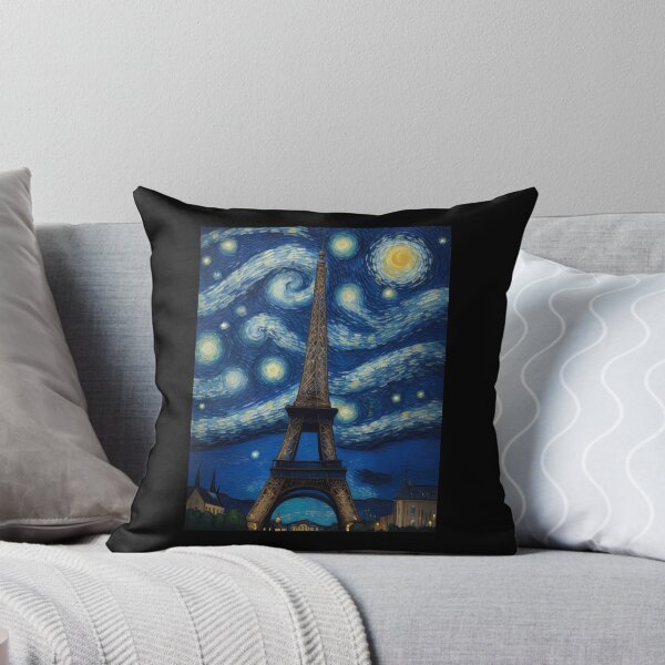 Aperçu de l'œuvre Starry Night in Paris Post Impressionism Van Gogh Inspired Art créée et vendue par Vangoholic.