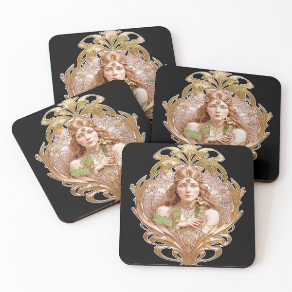 Item preview, Art Nouveau Queen Vintage Art Alphonse Mucha designed and sold by artelligens.