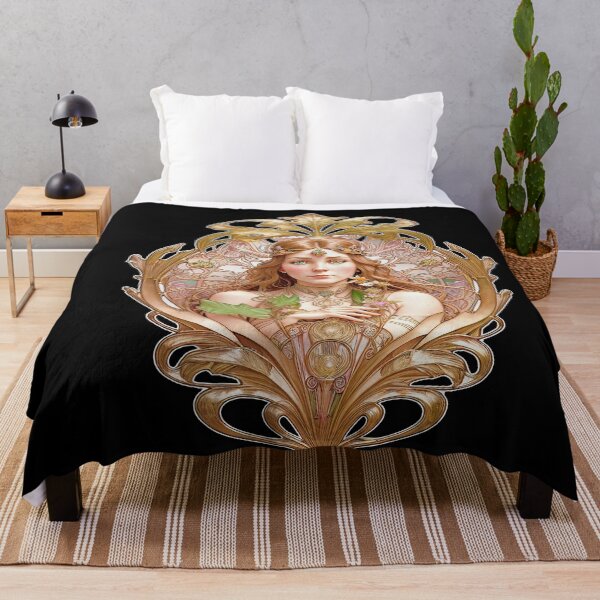 Item preview, Art Nouveau Queen Vintage Art Alphonse Mucha designed and sold by artelligens.