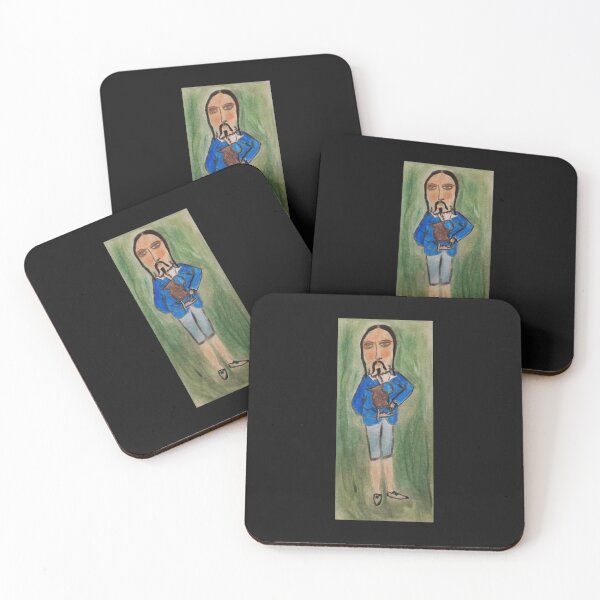 Item preview, man holding a jug funny oil painting designed and sold by Wiwis1.
